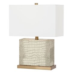 DELIA 20.5-INCH H FAUX ALLIGATOR TABLE LAMP, LIT4403C