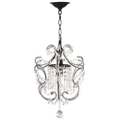 LUNA 1 LIGHT BROWN 12-INCH DIA ADJUSTABLE CHANDELIER