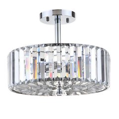 ARIEL 3 LIGHT CHROME 13.5-INCH DIA CEILING LIGHT