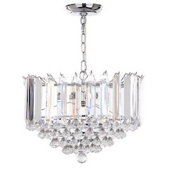 HAMPTON 2 LIGHT CHROME 16.5-INCH DIA GLASS PENDANT