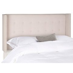 KEEGAN TAUPE TUFTED WINGED HEADBOARD, MCR4006A-Q