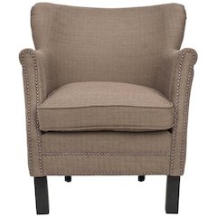 JENNY ARM CHAIR W/ BRASS NAIL HEADS