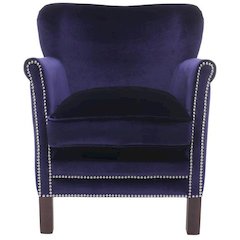 JENNY ARM CHAIR W/ SILVER NAIL HEADS, MCR4543D