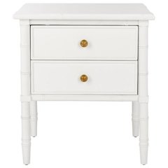 MINA MODERN COASTAL 2 DRAWER 25" H BAMBOO NIGHTSTAND, NST3501B