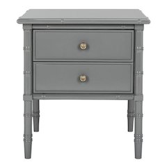 MINA MODERN COASTAL 2 DRAWER 25" H BAMBOO NIGHTSTAND, NST3501C