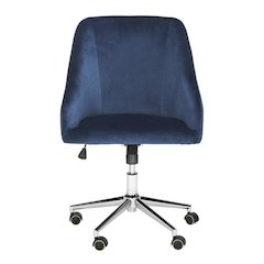 ADRIENNE VELVET CHROME LEG SWIVEL OFFICE CHAIR