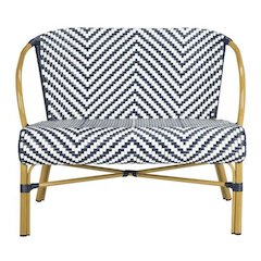 Dandra Herringbone Rattan Settee