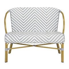 Dandra Herringbone Rattan Settee