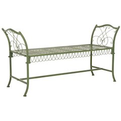 Arona Wrought Iron 51-Inch W Outdoor Garden Bench