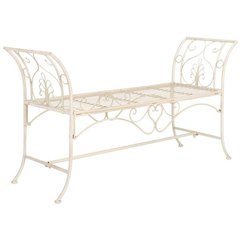 Adina Wrought Iron 51.25-Inch W Outdoor Garden Bench