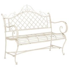 Abner Wrought Iron 45.75-Inch W Outdoor Garden Bench