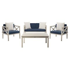 Nunzio 4 Pc Outdoor Set With Accent Pillows