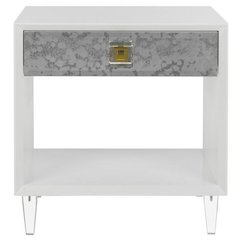 ARCELIA ACRYLIC EGLOMISE SIDE TABLE