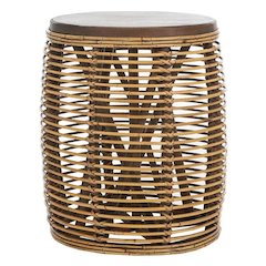 MAUI RATTAN DRUM STOOL TABLE, STL6500B