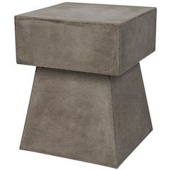 Zen Indoor/Outdoor Mushroom Modern Concrete 18.1-Inch H Accent Table