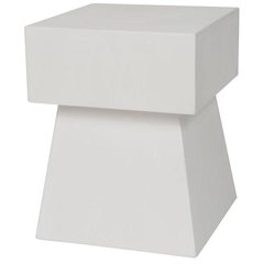 Zen Indoor/Outdoor Mushroom Modern Concrete 18.1-Inch H Accent Table
