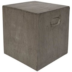 Cube Indoor/Outdoor Modern Concrete 16.5-Inch H Accent Table