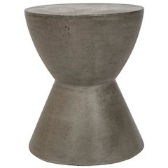 Athena Indoor/Outdoor Modern Concrete Round 17.7-Inch H Accent Table