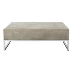 Eartha Indoor/Outdoor Modern Concrete 11.42-Inch H Coffee Table