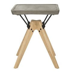 Marcio Indoor/Outdoor Modern Concrete 19.69-Inch H Side Table