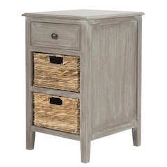 Vintage White, Storage Side Table, Storage Drawer, Quality Build