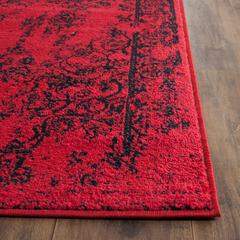 Adirondack, RED / BLACK, 2'-6" X 12', Area Rug, ADR101F-212