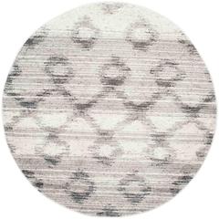 Adirondack, SILVER / CHARCOAL, 6' X 6' Round, Area Rug, ADR106P-6R