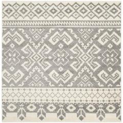 Adirondack, IVORY / SILVER, 4' X 4' Square, Area Rug, ADR107B-4SQ