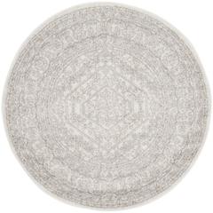 Adirondack, IVORY / SILVER, 4' X 4' Round, Area Rug, ADR108B-4R