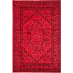 Adirondack, RED / BLACK, 4' X 6', Area Rug, ADR108F-4