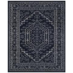 Adirondack, NAVY / IVORY, 9' X 12', Area Rug