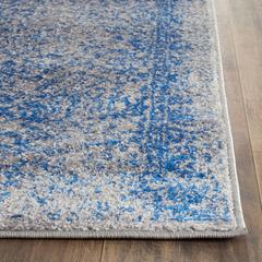 Adirondack, GREY / BLUE, 2'-6" X 12', Area Rug