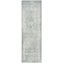Adirondack, SLATE / IVORY, 2'-6" X 12', Area Rug, ADR109T-212