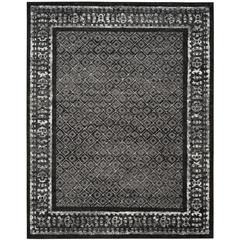 Adirondack, BLACK / SILVER, 9' X 12', Area Rug, ADR110A-9