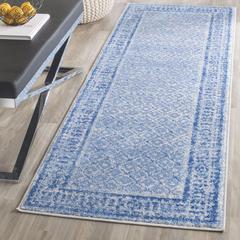 Adirondack, SILVER / BLUE, 2'-6" X 12', Area Rug, ADR110D-212