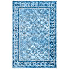 Adirondack, SILVER / BLUE, 4' X 6', Area Rug, ADR110D-4