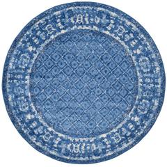 Adirondack, LIGHT BLUE / DARK BLUE, 6' X 6' Round, Area Rug, ADR110F-6R