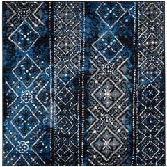 Adirondack, SILVER / BLACK, 6' X 6' Square, Area Rug, ADR111A-6SQ