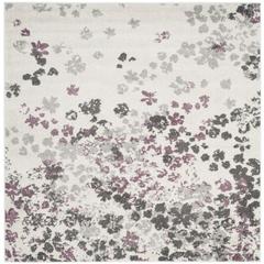 Adirondack, IVORY / PURPLE, 6' X 6' Square, Area Rug, ADR115L-6SQ
