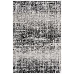 Adirondack, IVORY / BLACK, 5'-1" X 7'-6", Area Rug