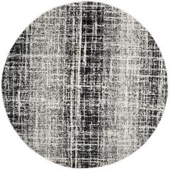 Adirondack, IVORY / BLACK, 6' X 6' Round, Area Rug