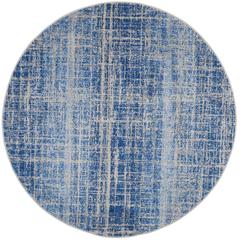 Adirondack, BLUE / SILVER, 6' X 6' Round, Area Rug, ADR116D-6R