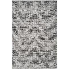 Adirondack, BLACK / SILVER, 5'-1" X 7'-6", Area Rug, ADR117A-5