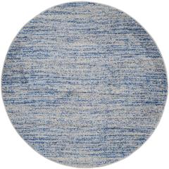 Adirondack, BLUE / SILVER, 6' X 6' Round, Area Rug, ADR117D-6R