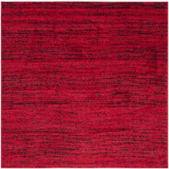 Adirondack, RED / BLACK, 6' X 6' Square, Area Rug, ADR117F-6SQ