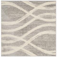Adirondack, GREY / CREAM, 6' X 6' Square, Area Rug