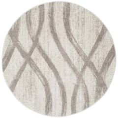 Adirondack, CREAM / GREY, 6' X 6' Round, Area Rug