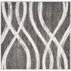 Adirondack, CHARCOAL / IVORY, 6' X 6' Square, Area Rug, ADR125R-6SQ