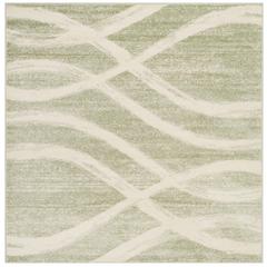 Adirondack, SAGE / CREAM, 6' X 6' Square, Area Rug