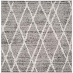 Adirondack, IVORY / SILVER, 6' X 6' Square, Area Rug, ADR128B-6SQ